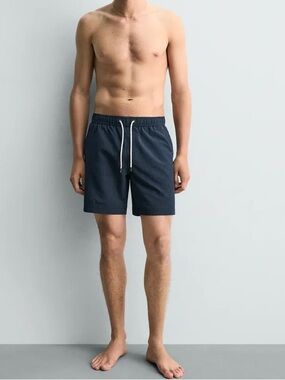 Men's Navy Swim Trunks J. Crew